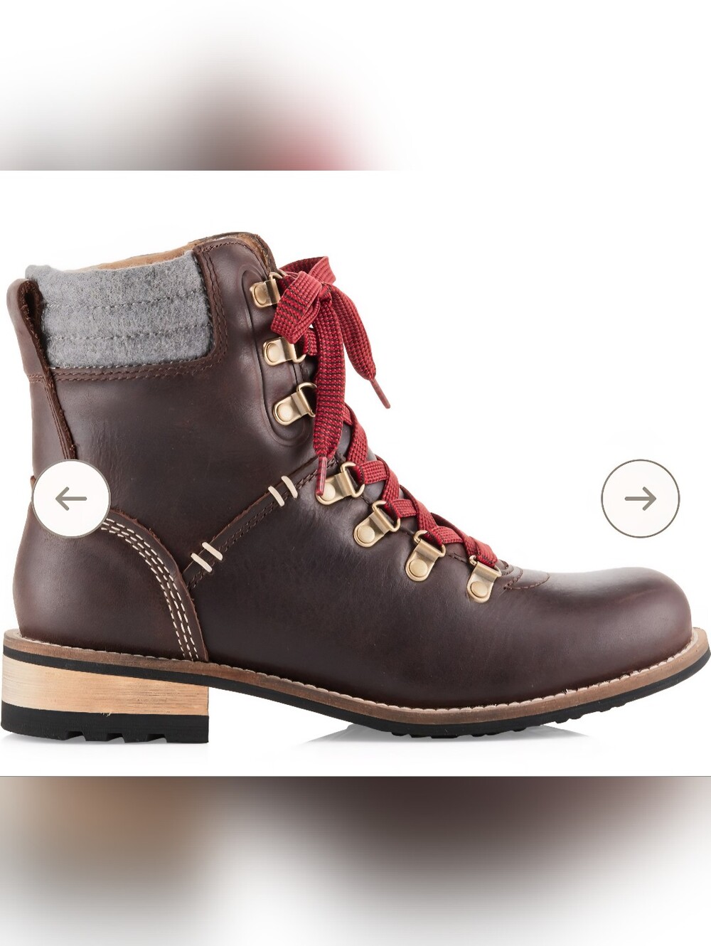 Kodiak Surrey II Brown Leather Lace-Up Boots For Women.